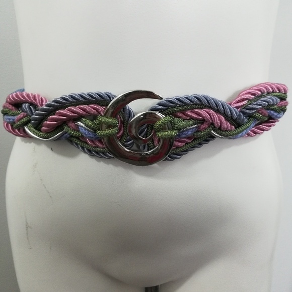 Vintage Braided Stretch Belt Size M 27" - Picture 3 of 8